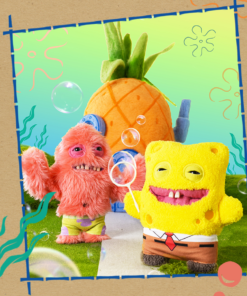 Fuggler official genuine SpongeBob and Patrick Plush Set Ugly Cute Teeth Funny Plush Doll